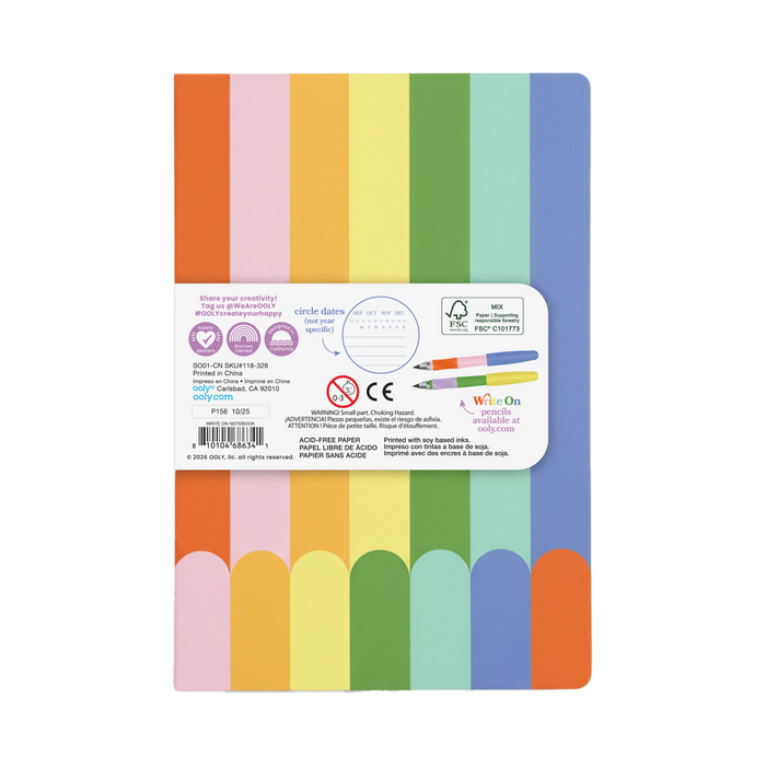 Back cover of OOLY Write On Notebook