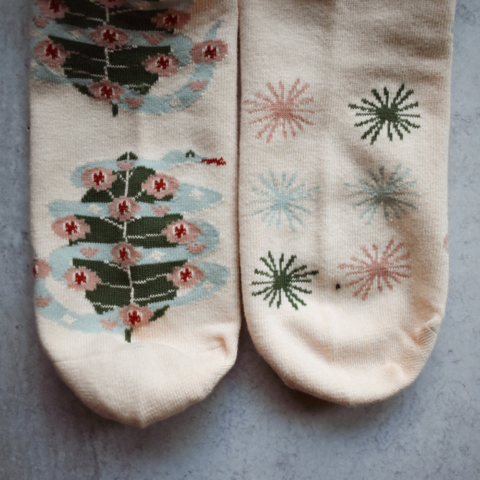Year of the snake and tea leaf Ankle Socks