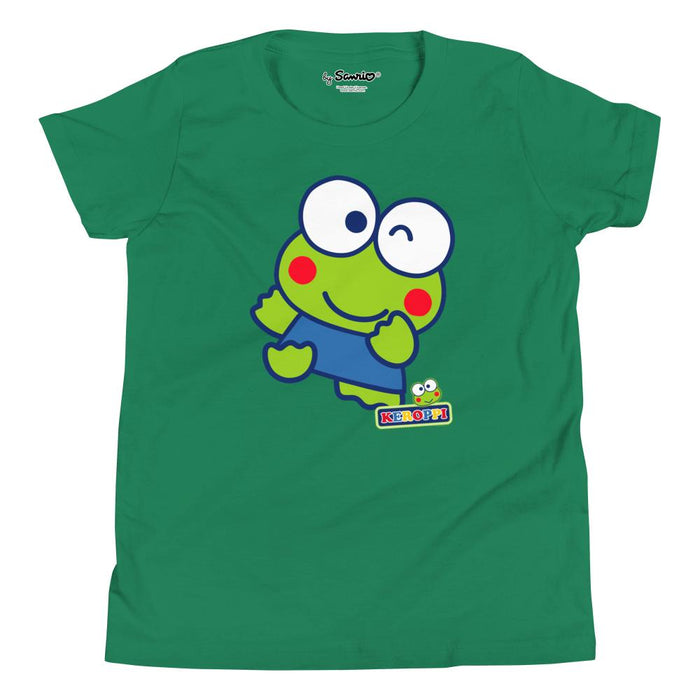 Youth Keroppi Primary Logo T-Shirt (Green) Apparel Printful S