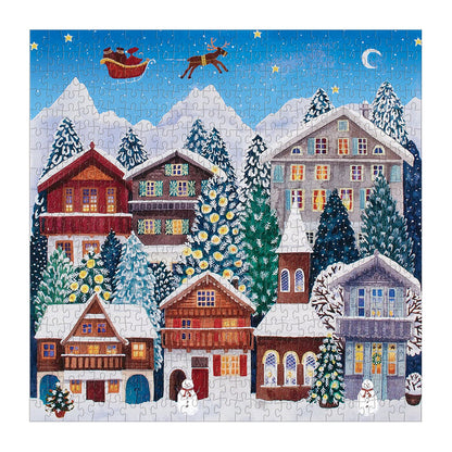 Yuletide Village 500 Piece Puzzle holiday 500 Piece Puzzles Galison