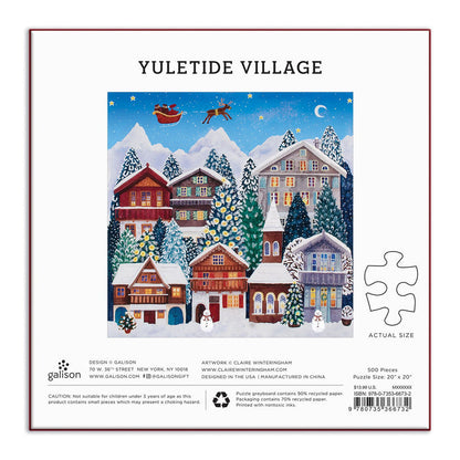 Yuletide Village 500 Piece Puzzle holiday 500 Piece Puzzles Galison