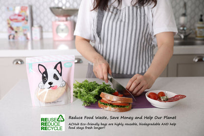 ZipFresh Reusable Snack, Sandwich, Food Saver Ziplock Bag (Set of 12)
