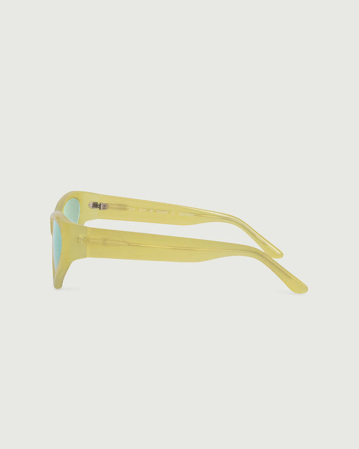 Acid Polarized::Zoe Sunglasses cateye yellow acetate side