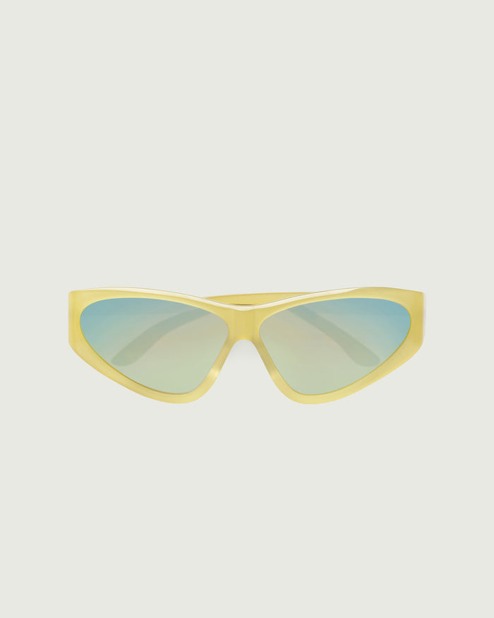 Acid Polarized::Zoe Sunglasses cateye yellow acetate top