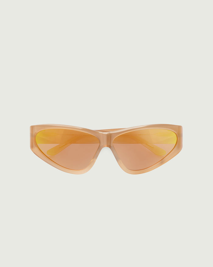 Dune::Zoe Sunglasses cateye orange acetate top