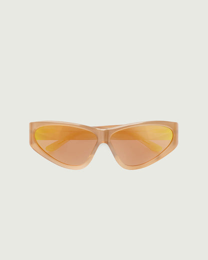 Dune::Zoe Sunglasses cateye orange acetate top